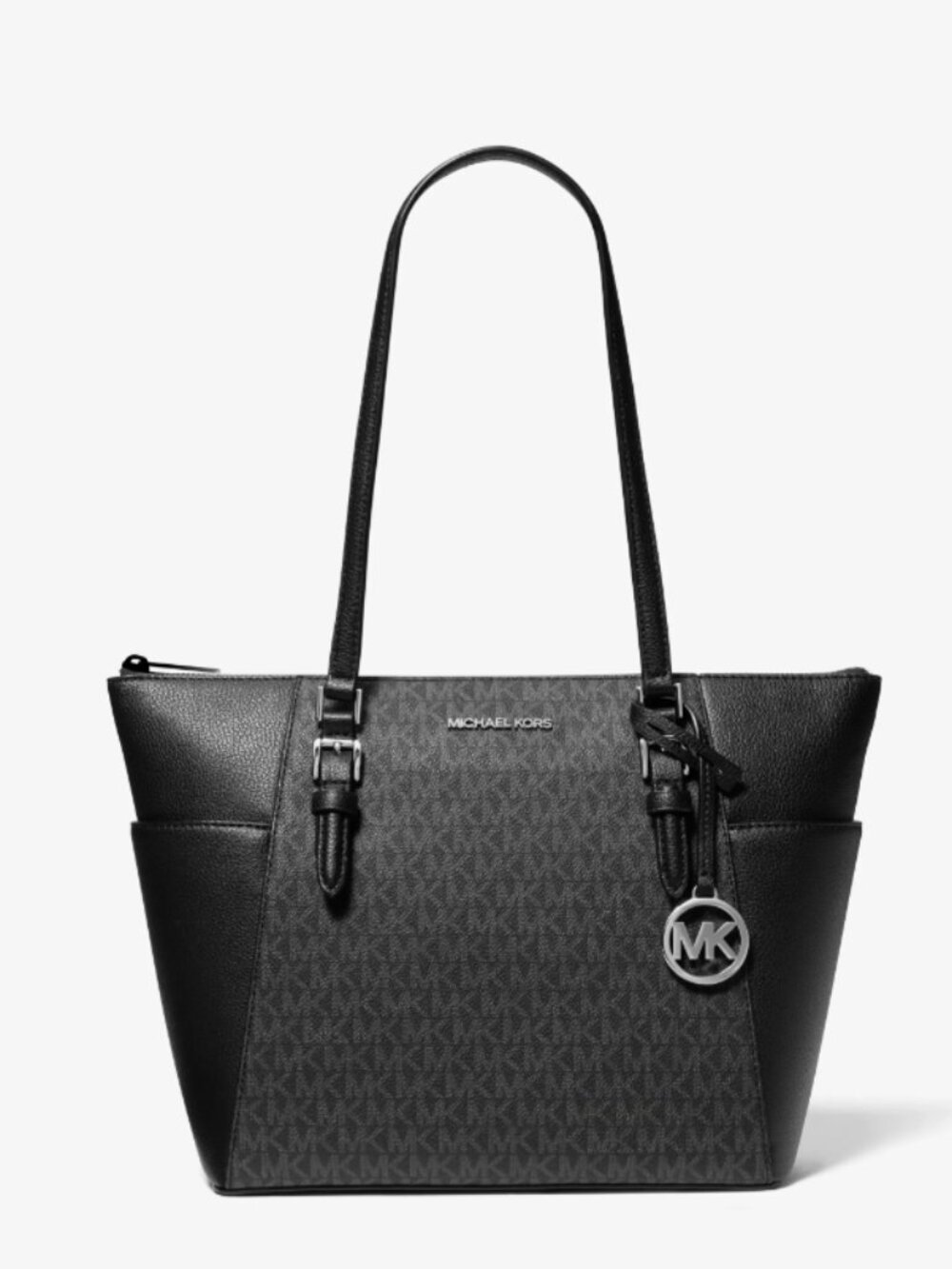 Michael Kors Charlotte Tote – Black Signature MK 🖤